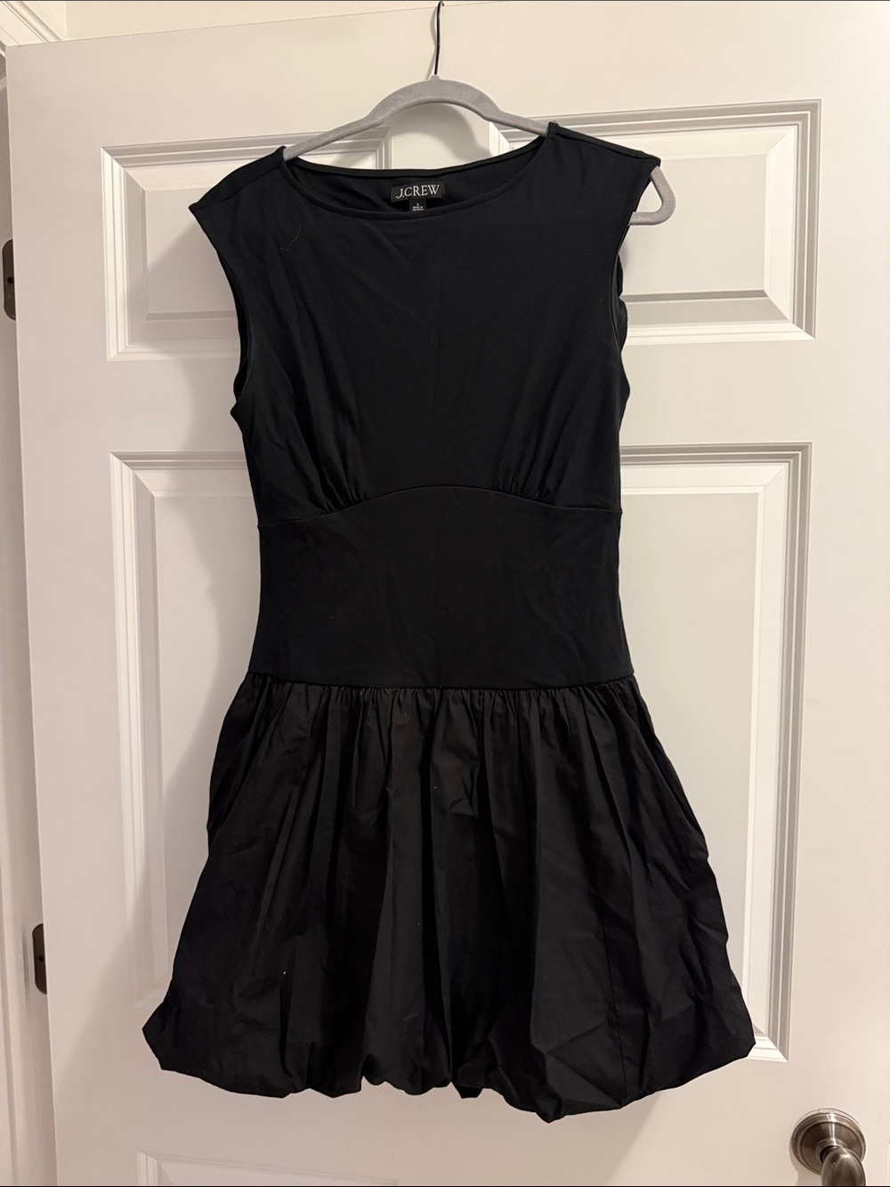 J. Crew Black Sleeveless Fit-and-Flare Mini Dress